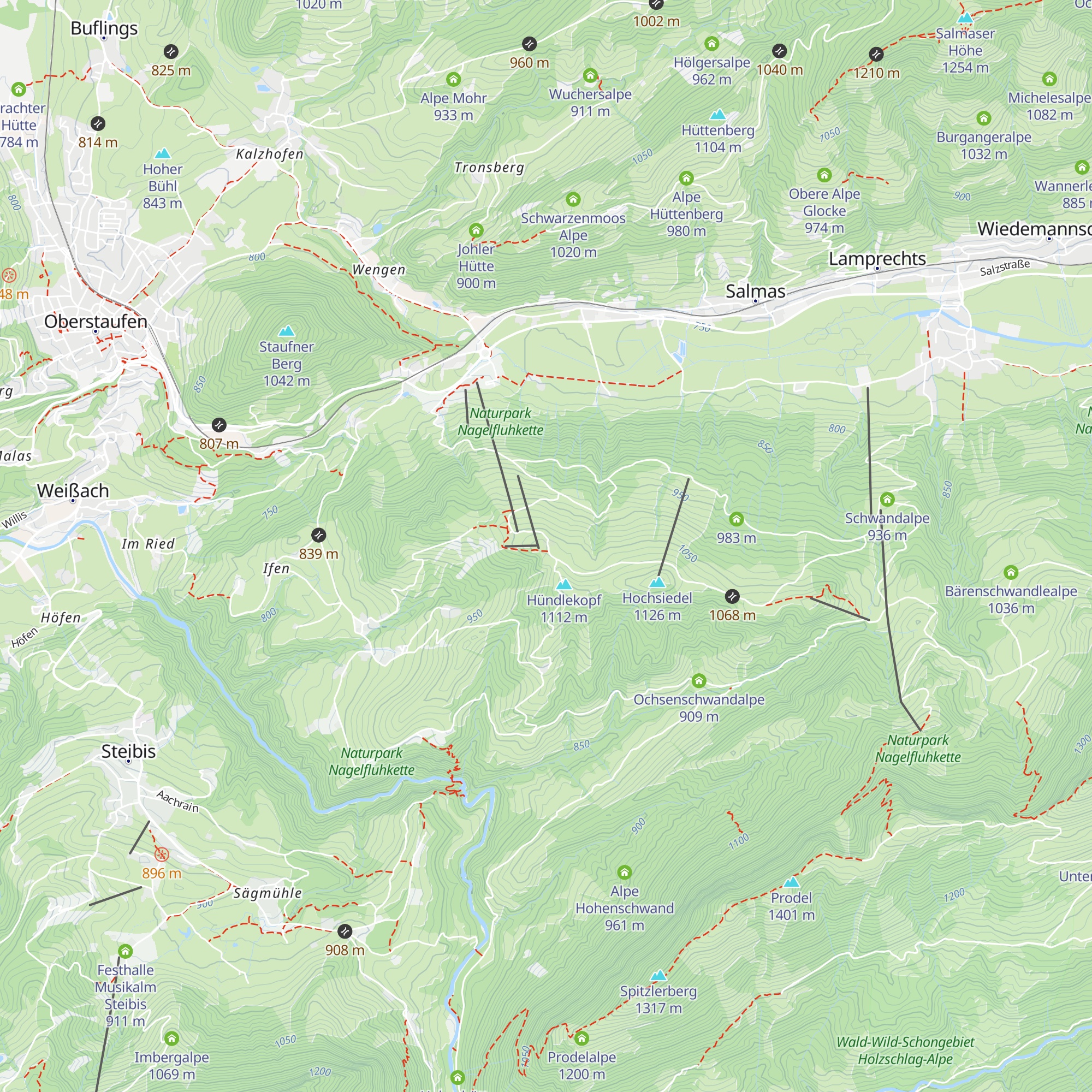 Sennalpe Oberhündle map
