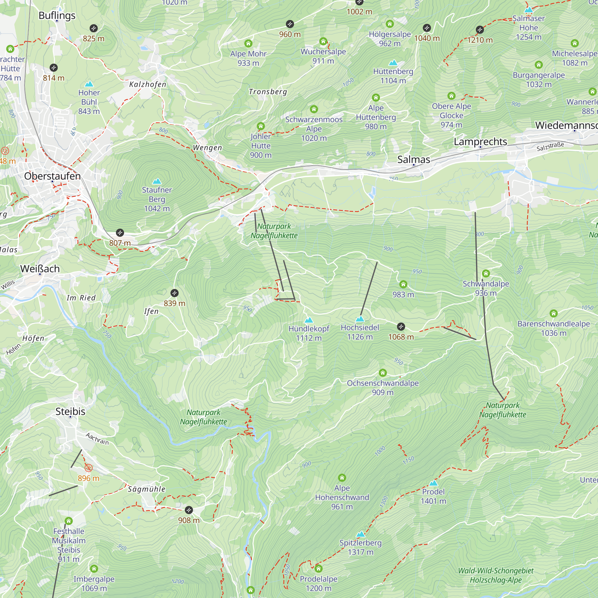 Sennalpe Oberhündle map