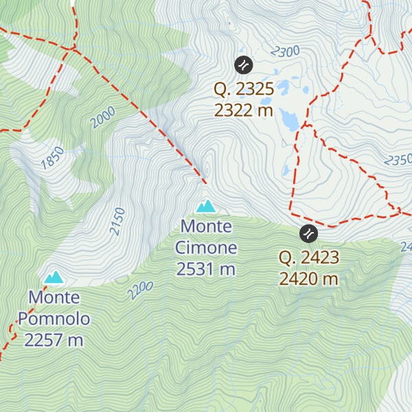 Map of Monte Cimone