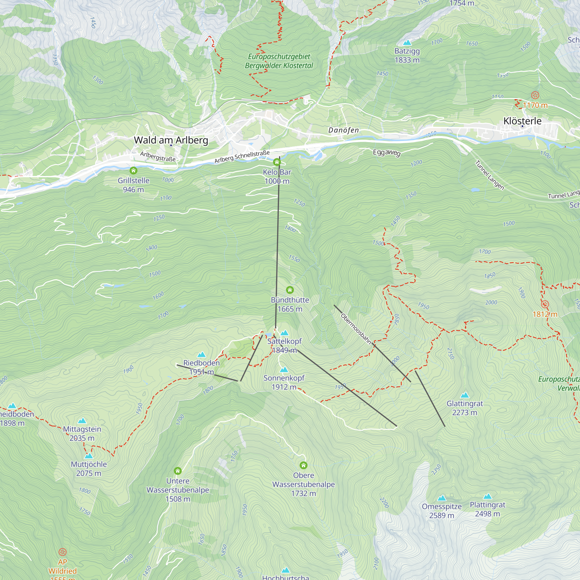 Bündthütte map