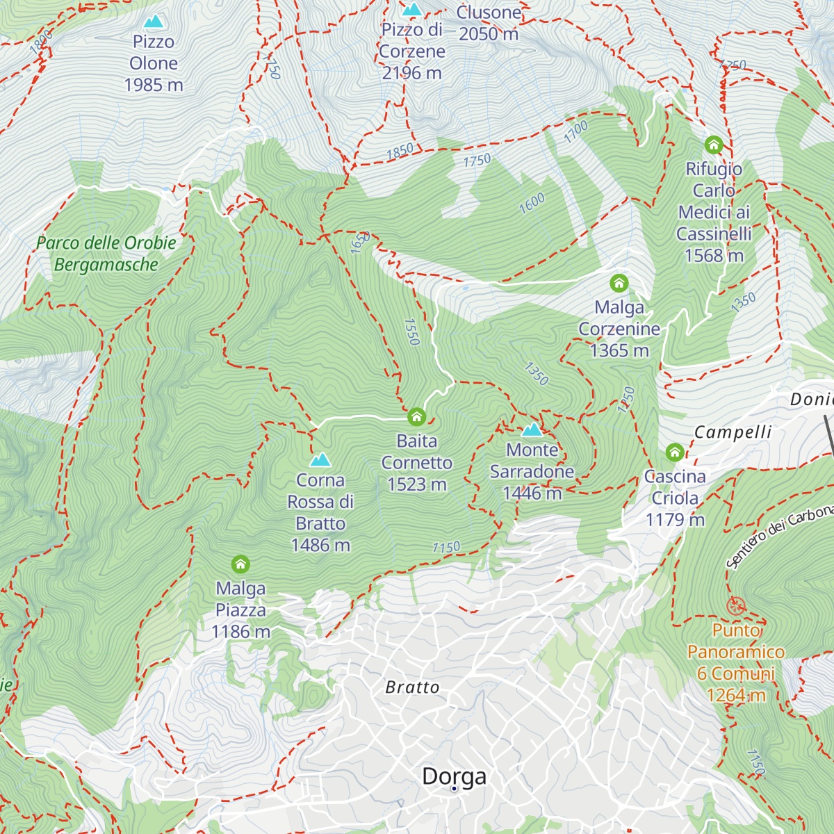 Baita Cornetto map