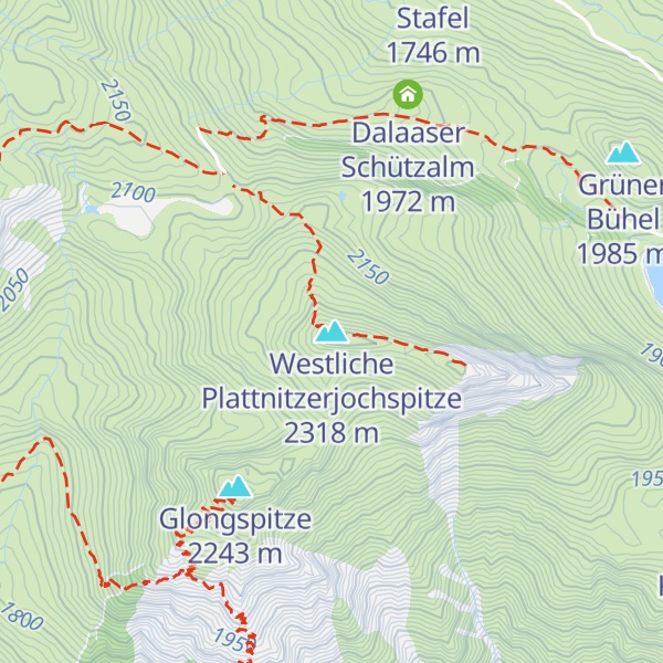 Map of Westliche Plattnitzerjochspitze