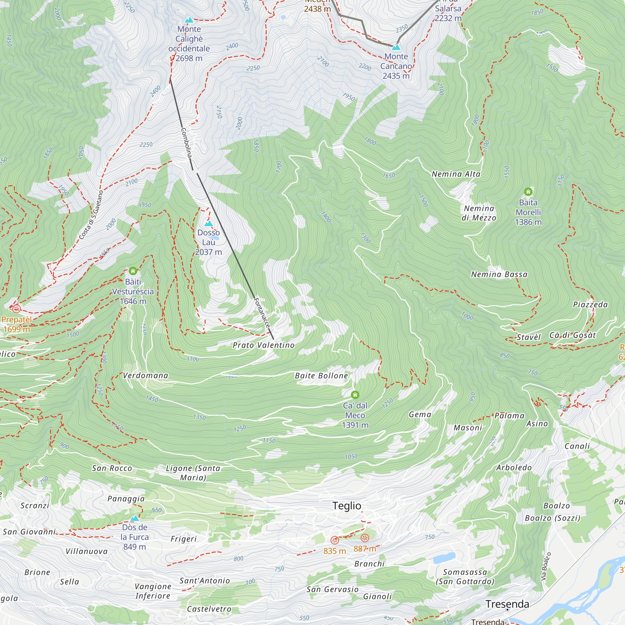 Cà di Fiametùn map