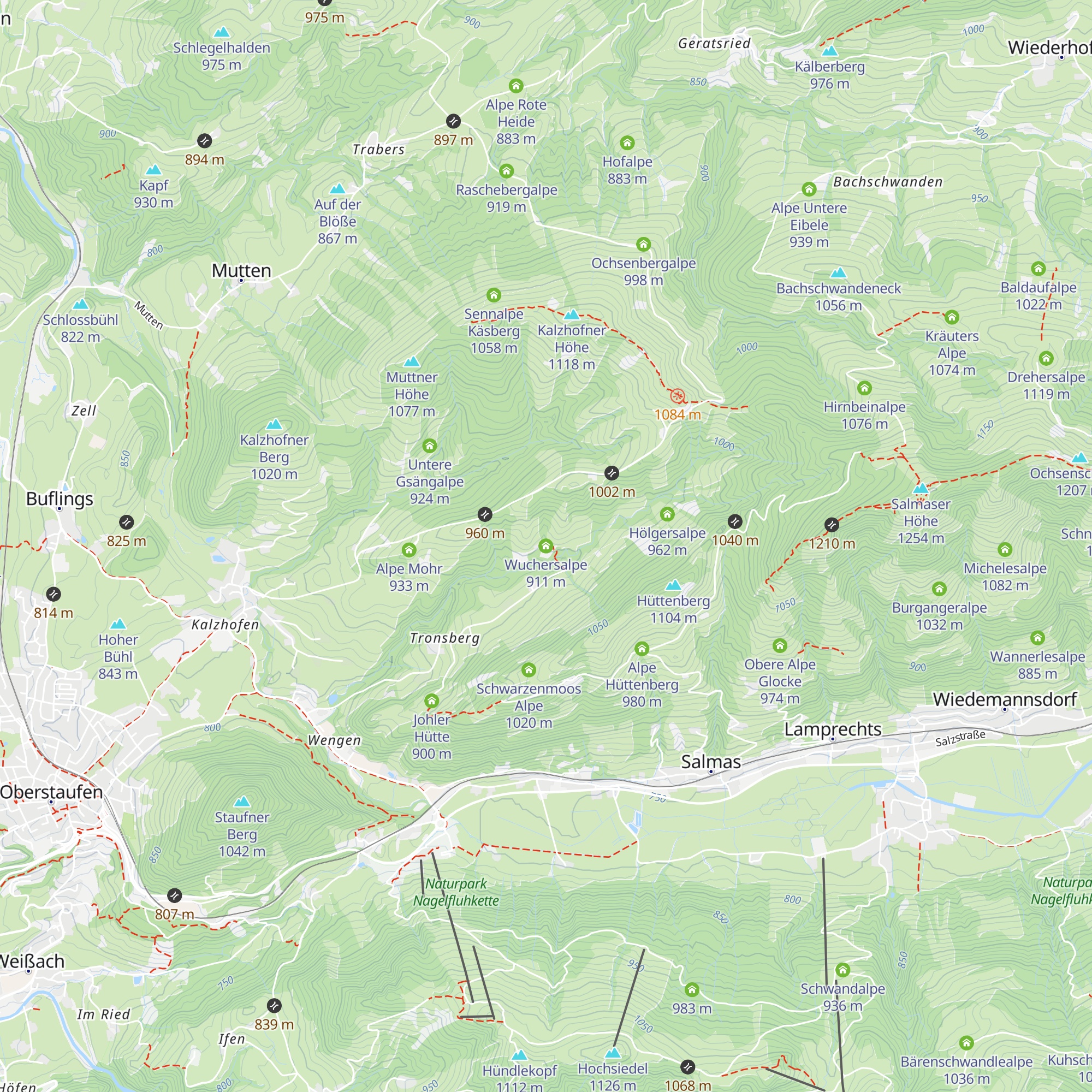 Wuchersalpe map