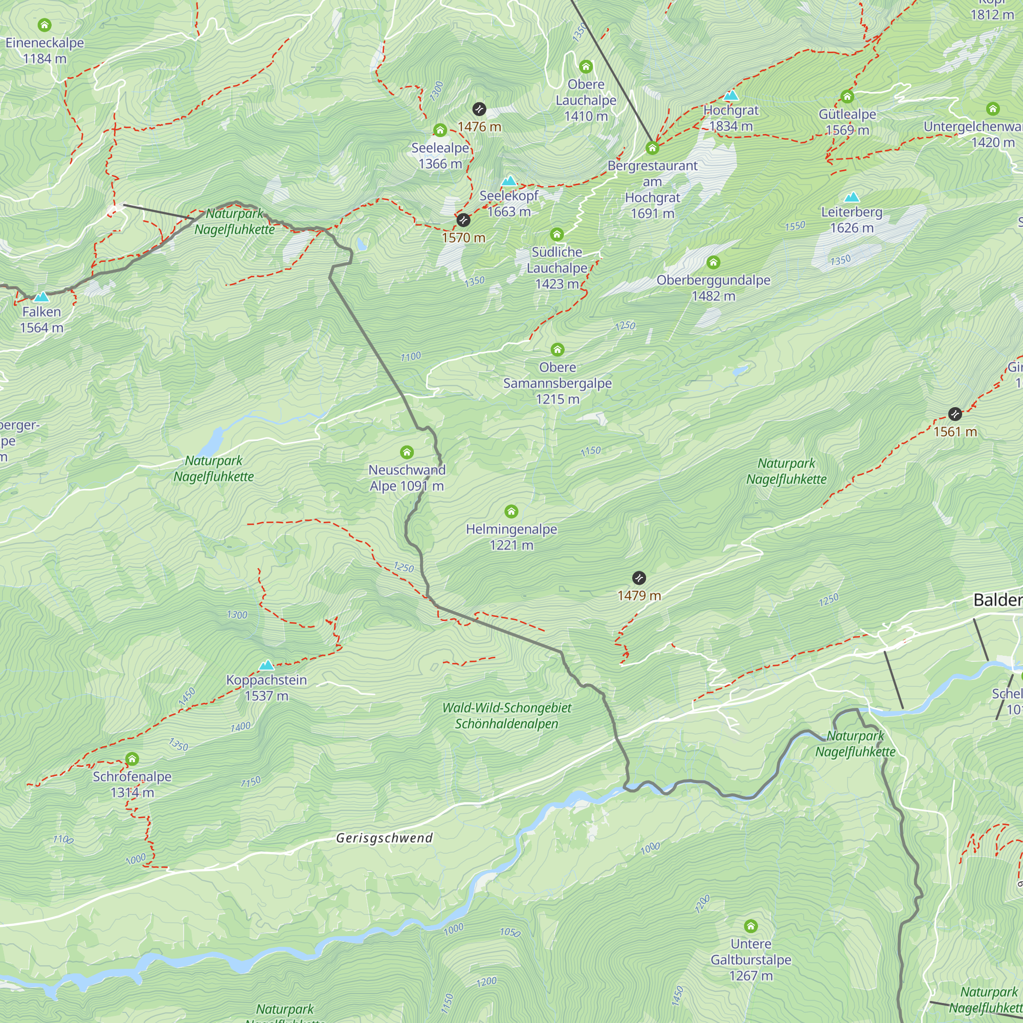 Helmingenalpe map