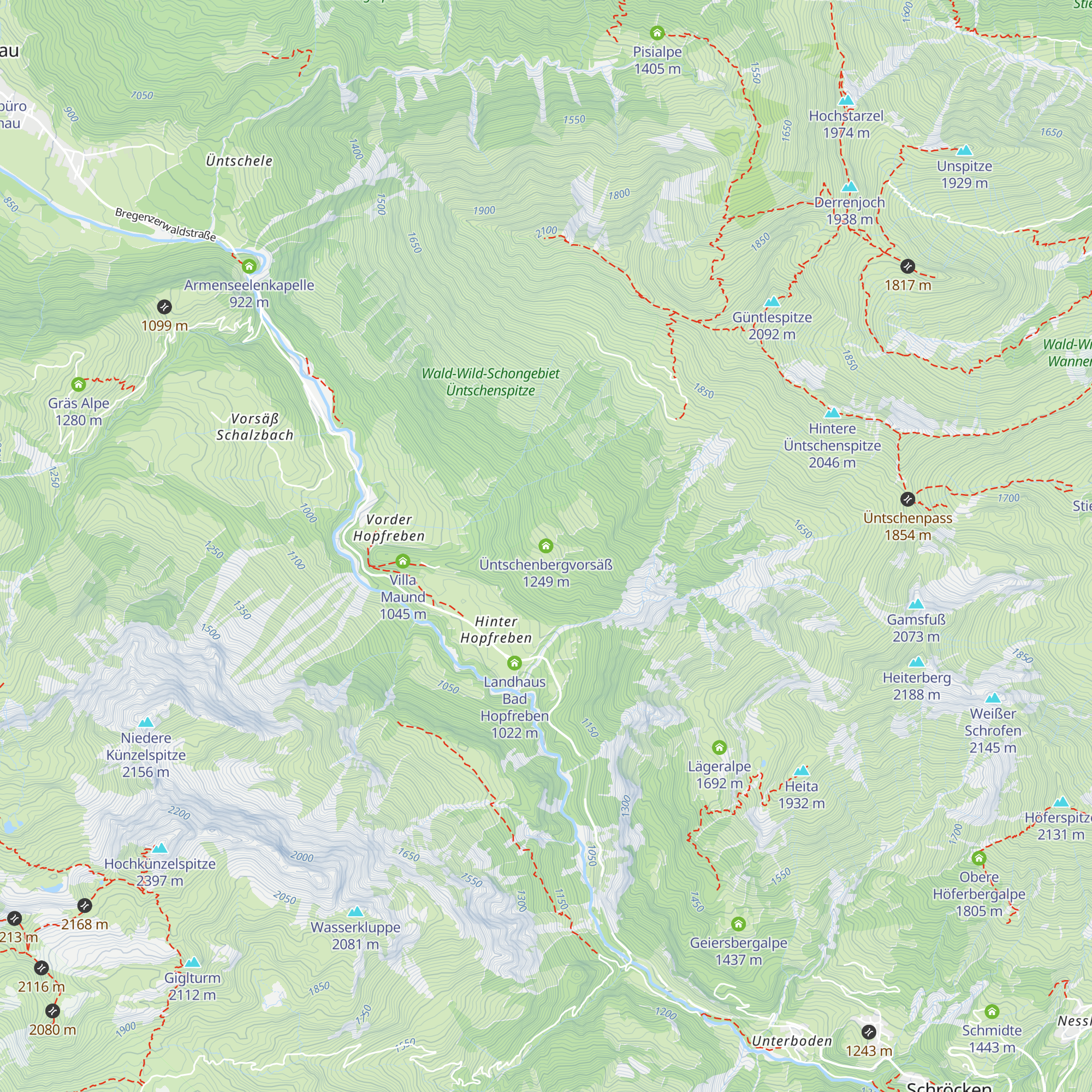 Üntschenbergvorsäß map