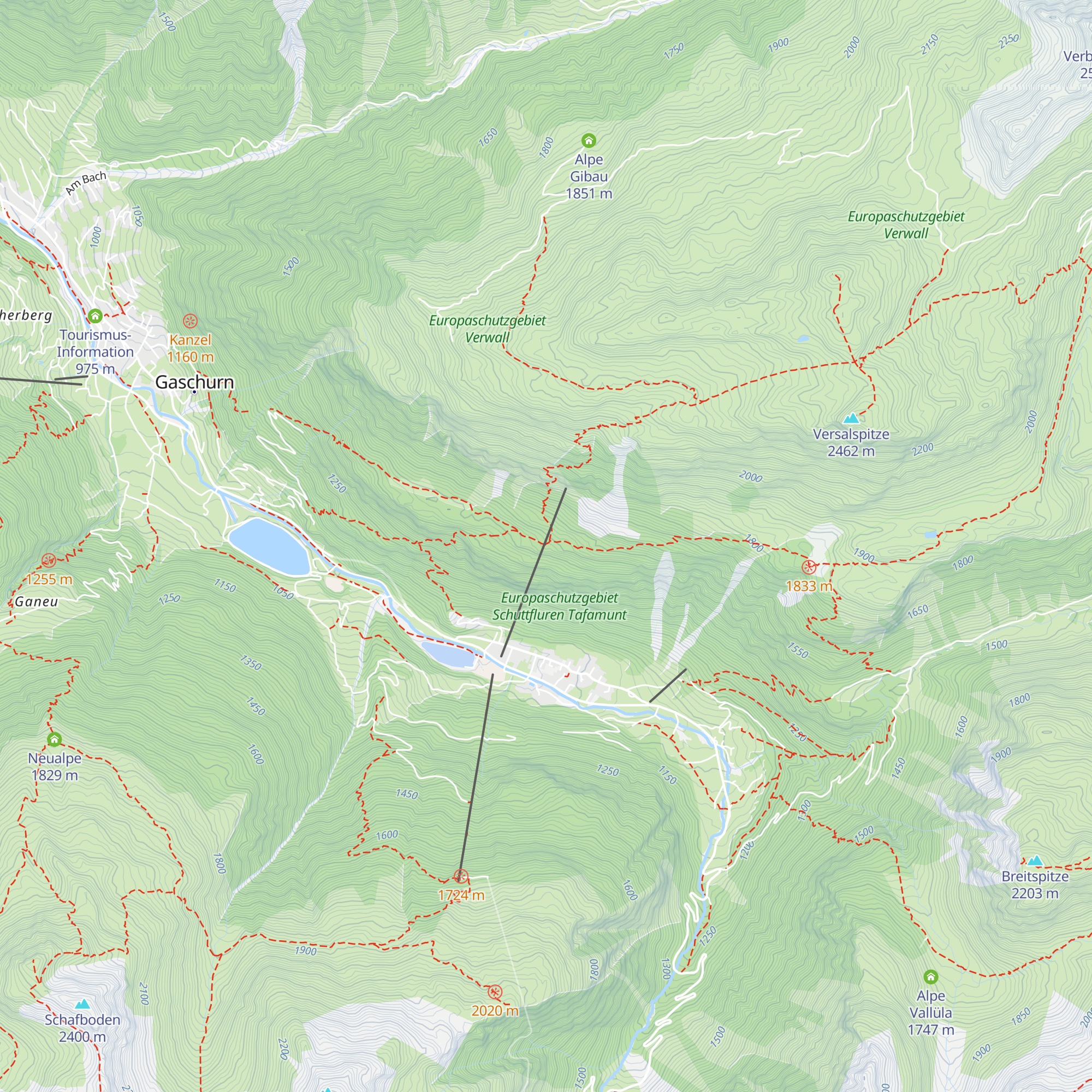 Alpstöbli Tafamunt map