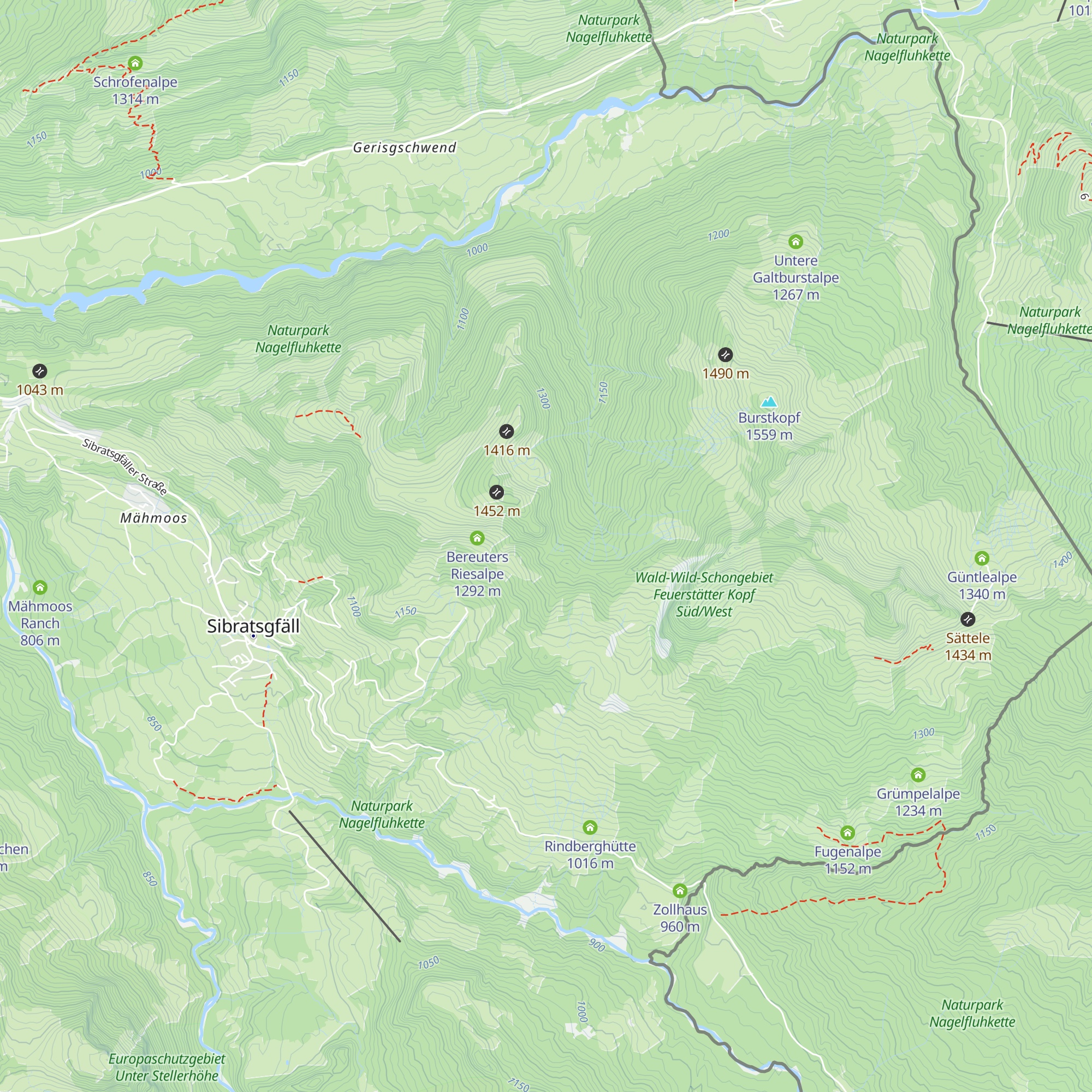 Neuburgalpe map