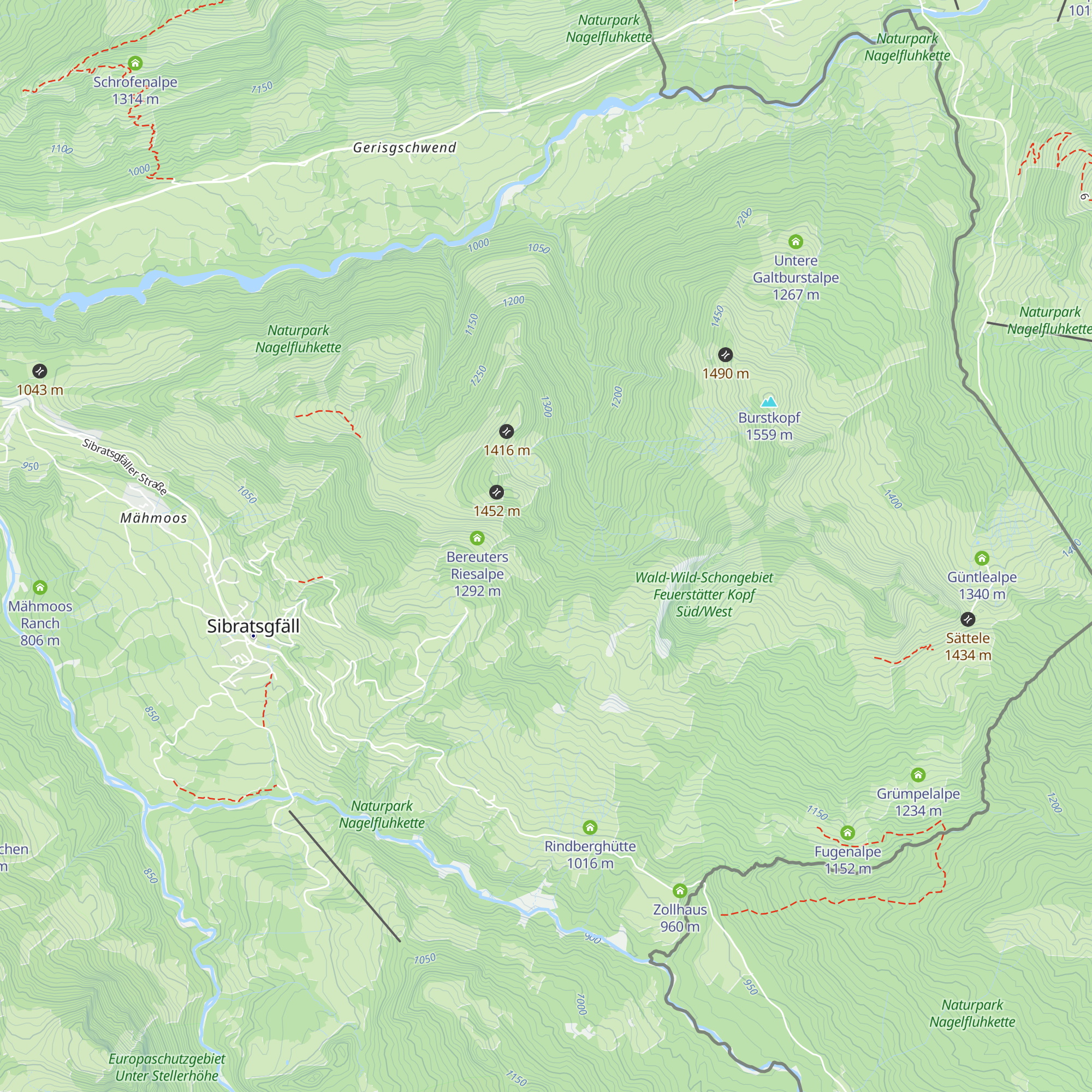 Neuburgalpe map
