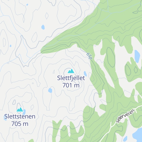 Map of Slettfjellet