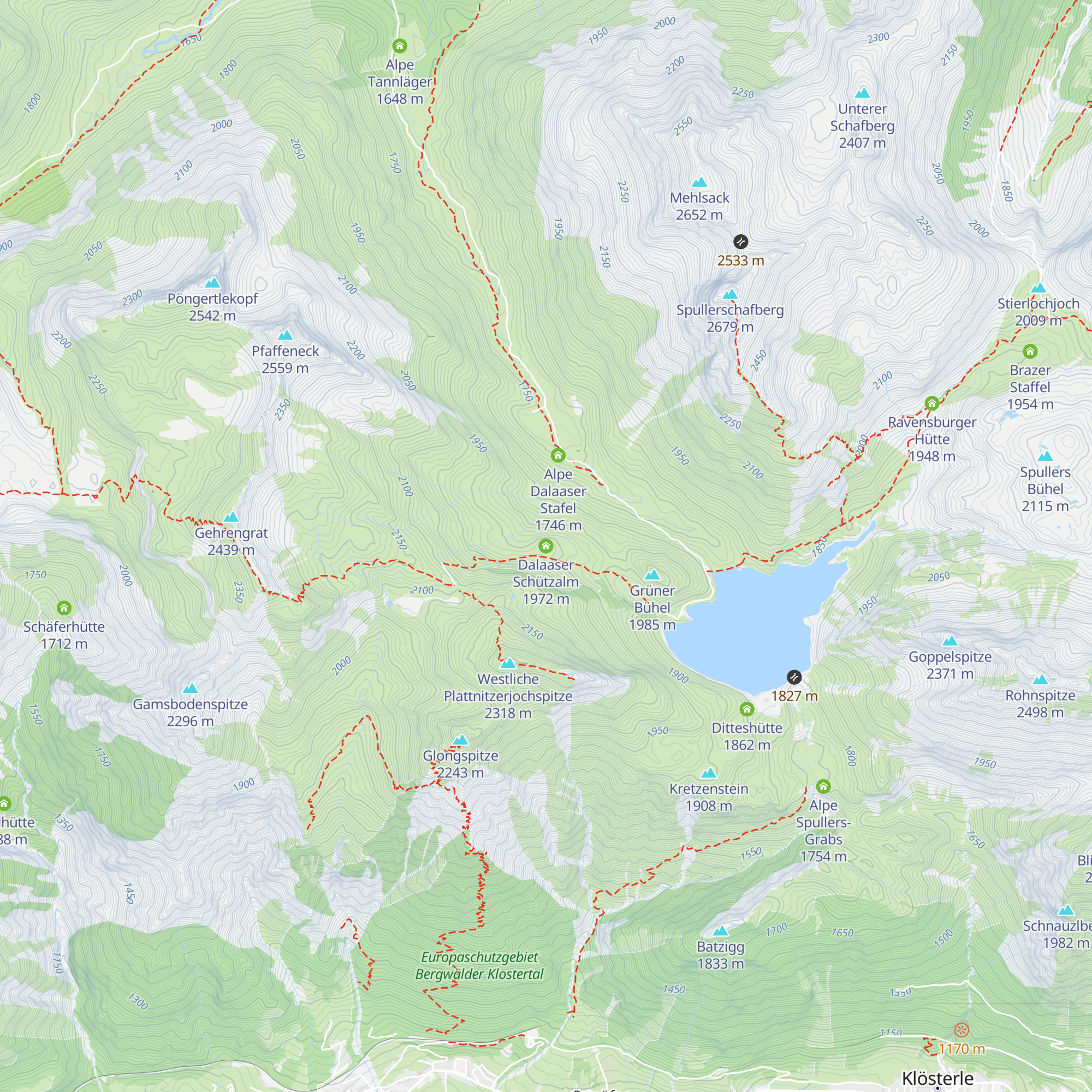 Dalaaser Schützalm map