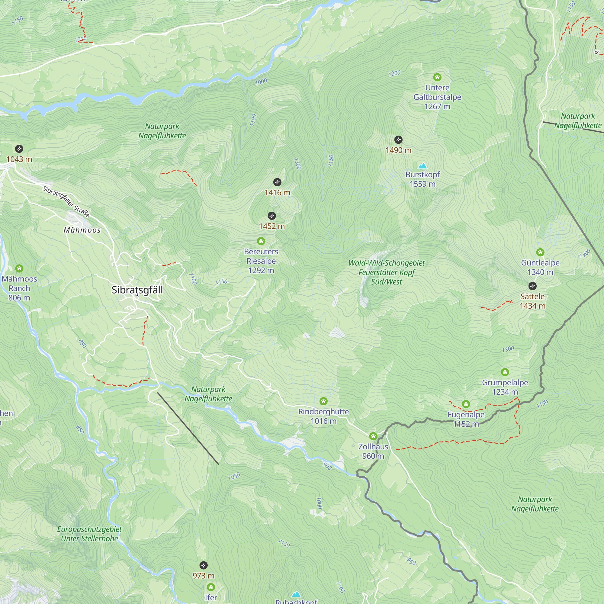 Ries Alpe map