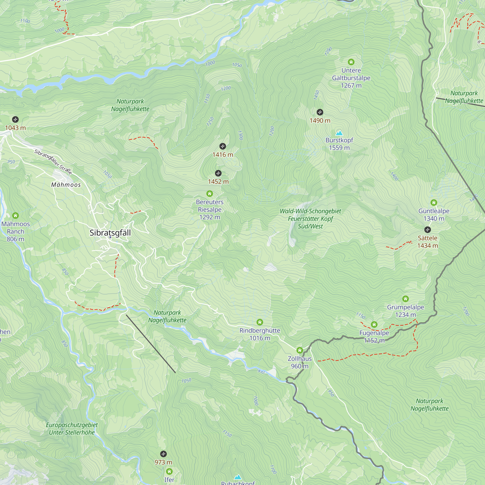 Ries Alpe map