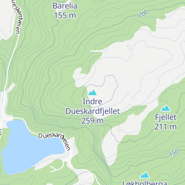 Map of Indre Dueskardfjellet