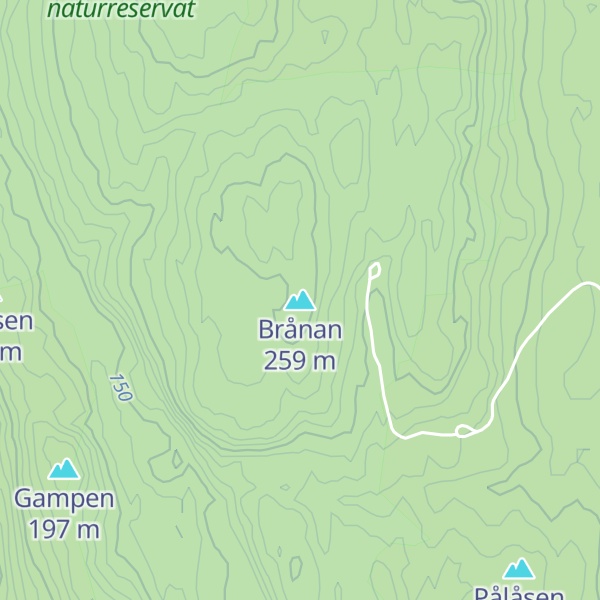 Map of Brånan