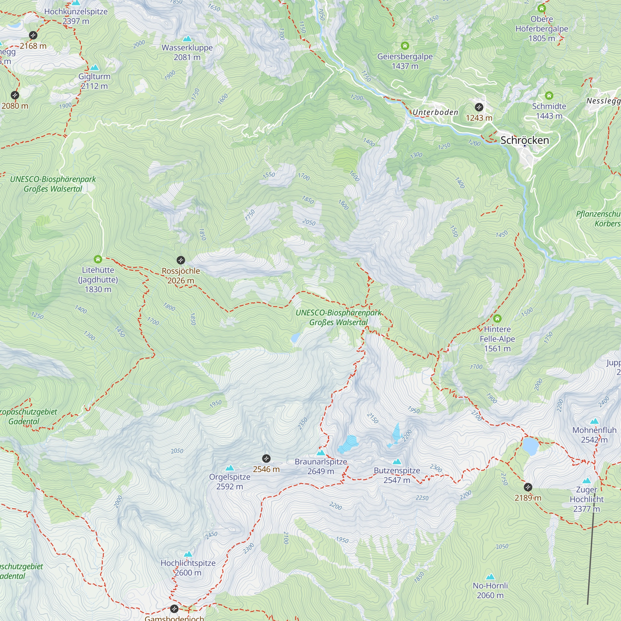 Lagerzunalpe map