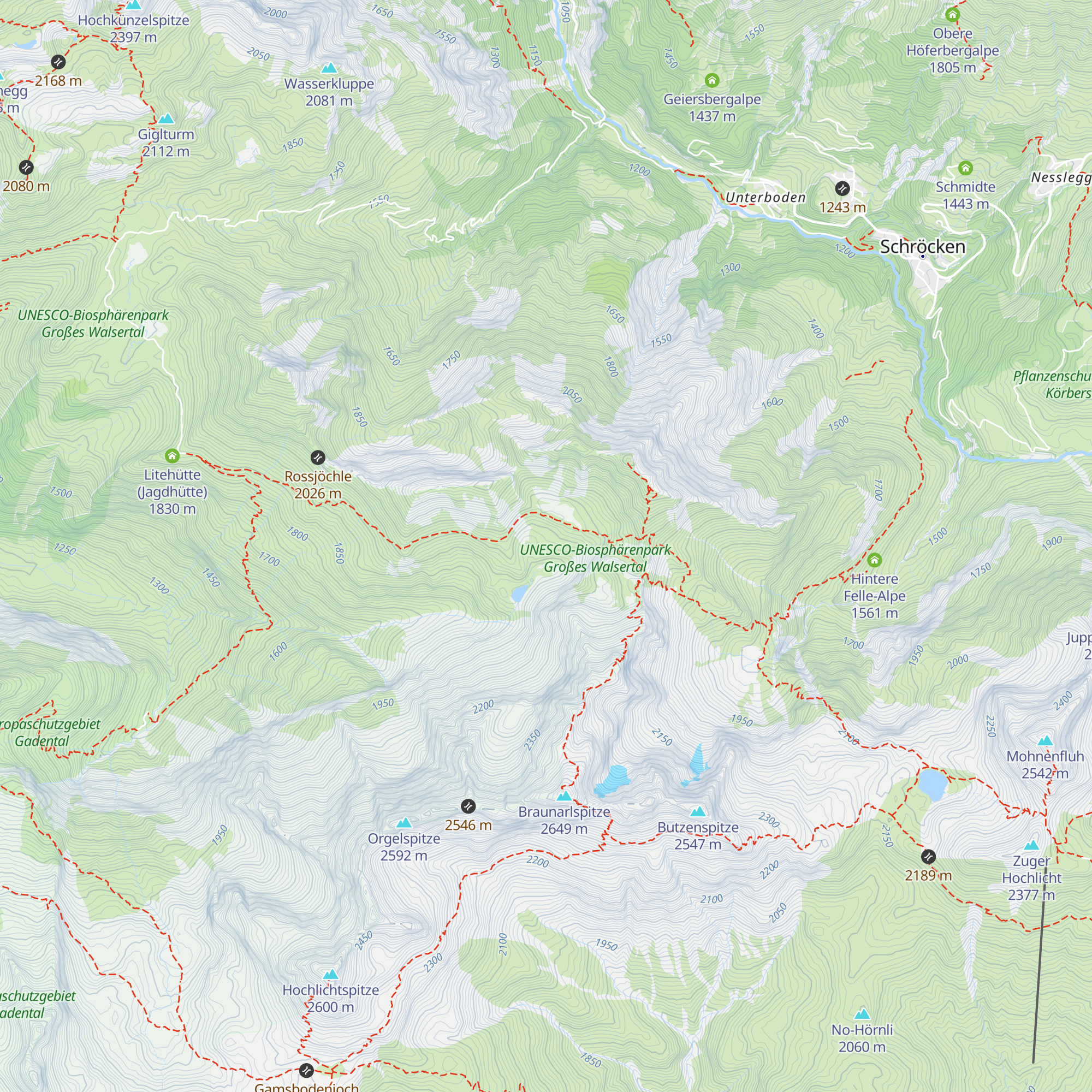 Lagerzunalpe map