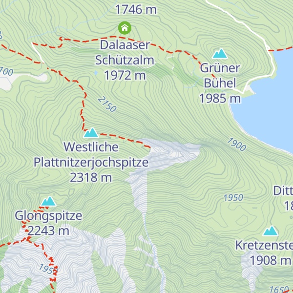 Map of Plattnitzerjochspitze