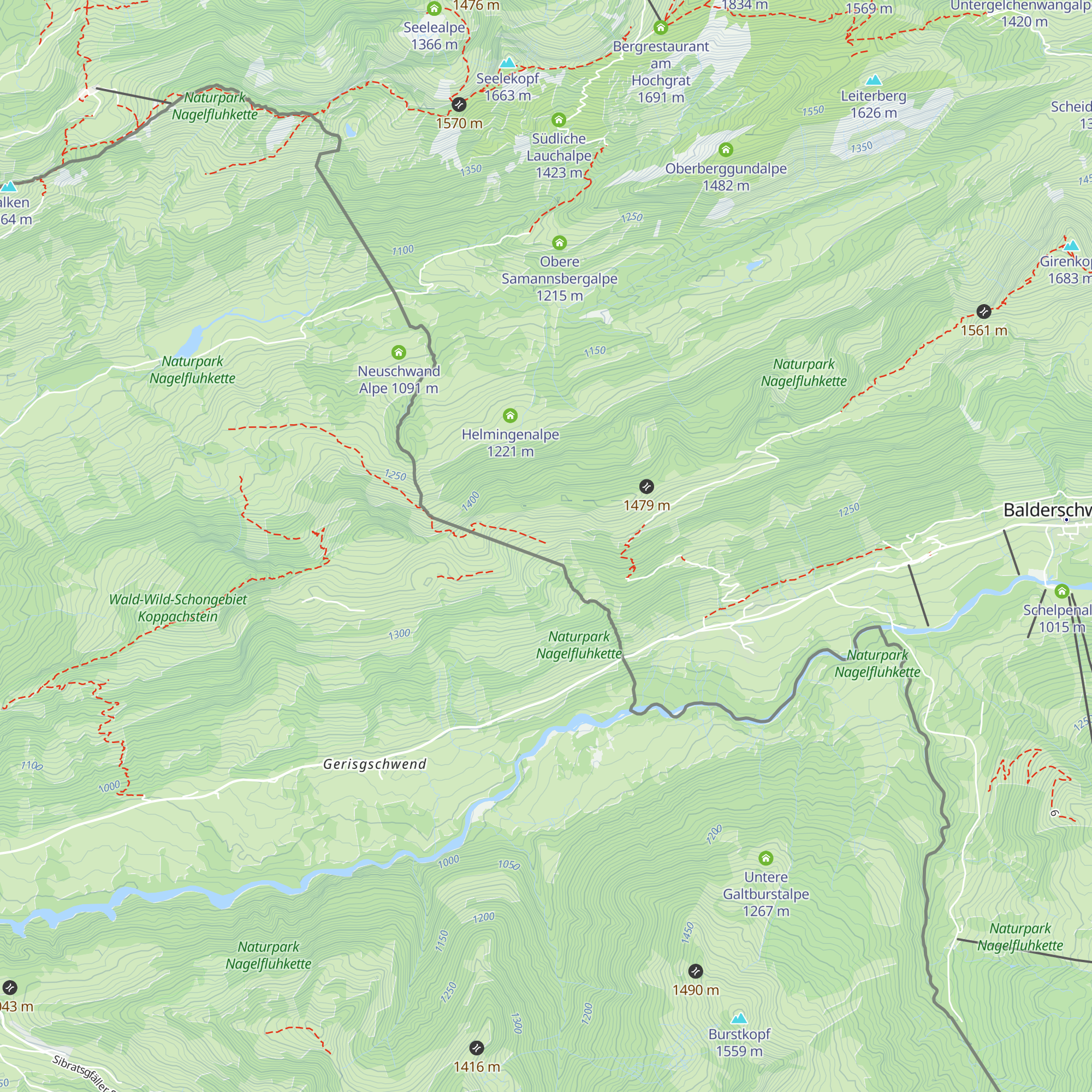 Alpe Samstenberg map