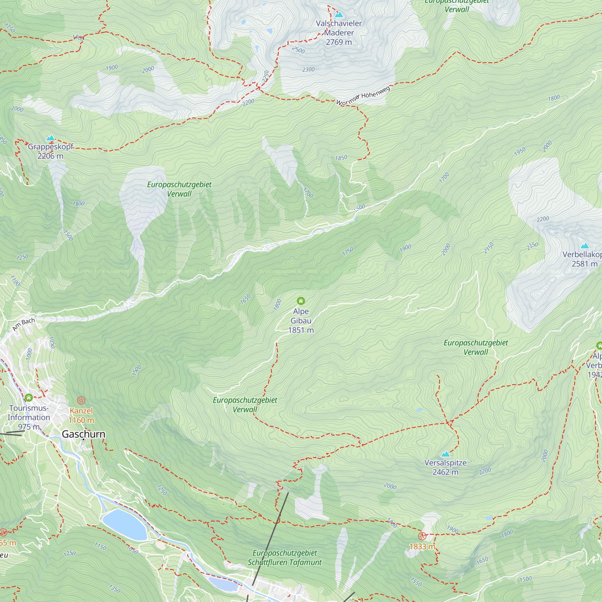 Alpe Gibau map