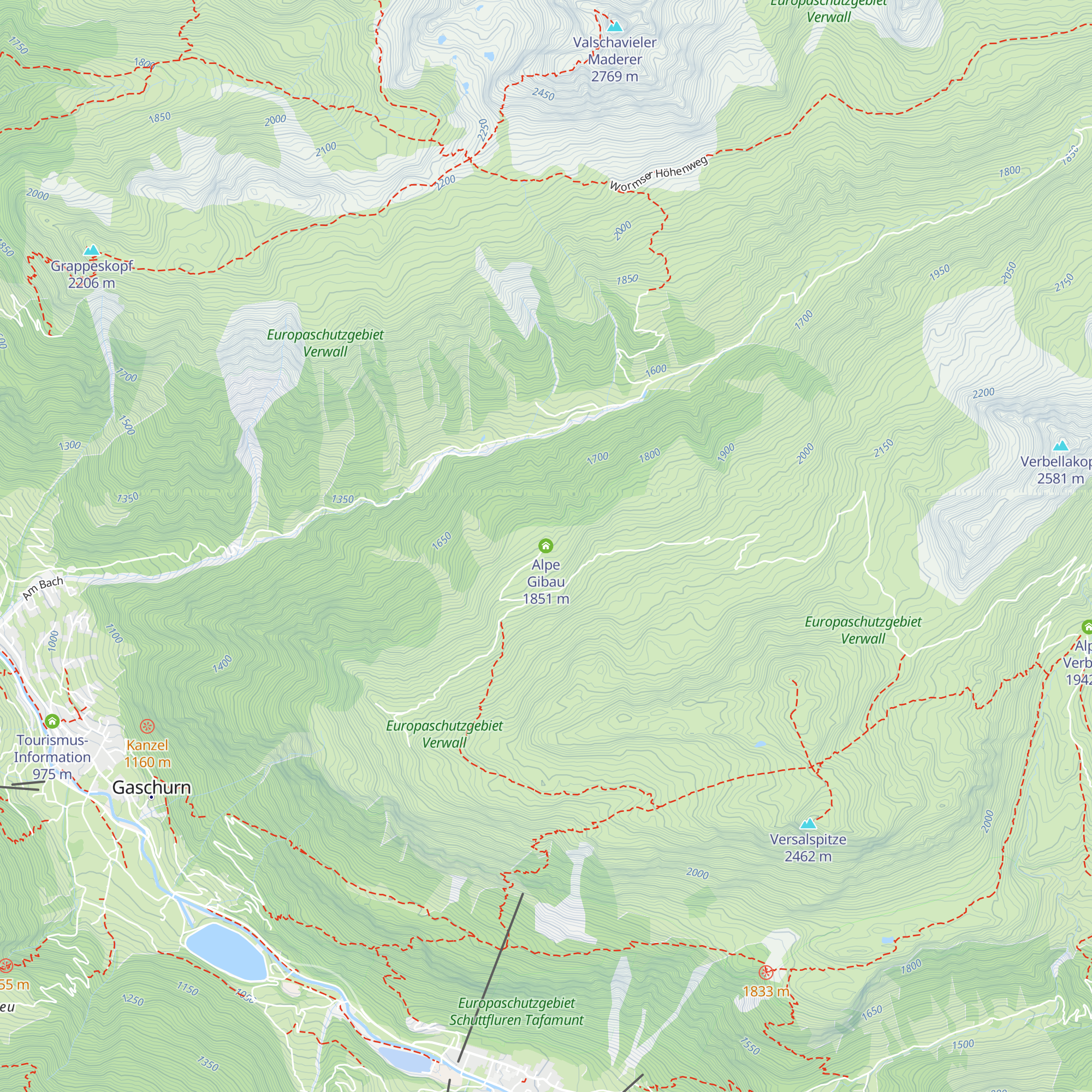 Alpe Gibau map