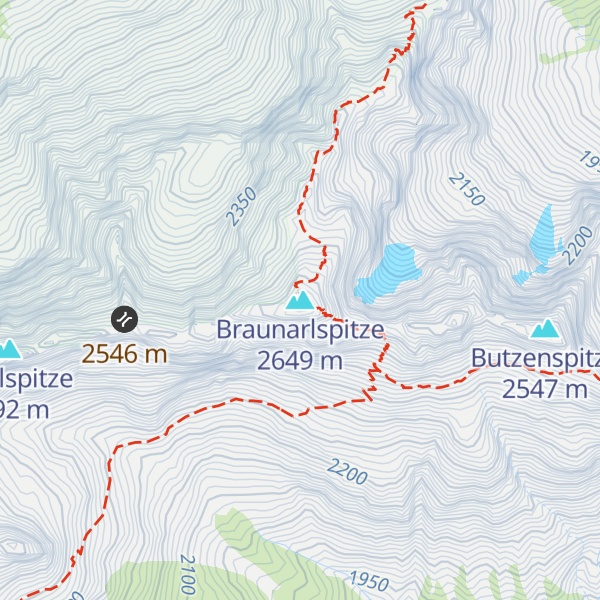 Map of Braunarlspitze