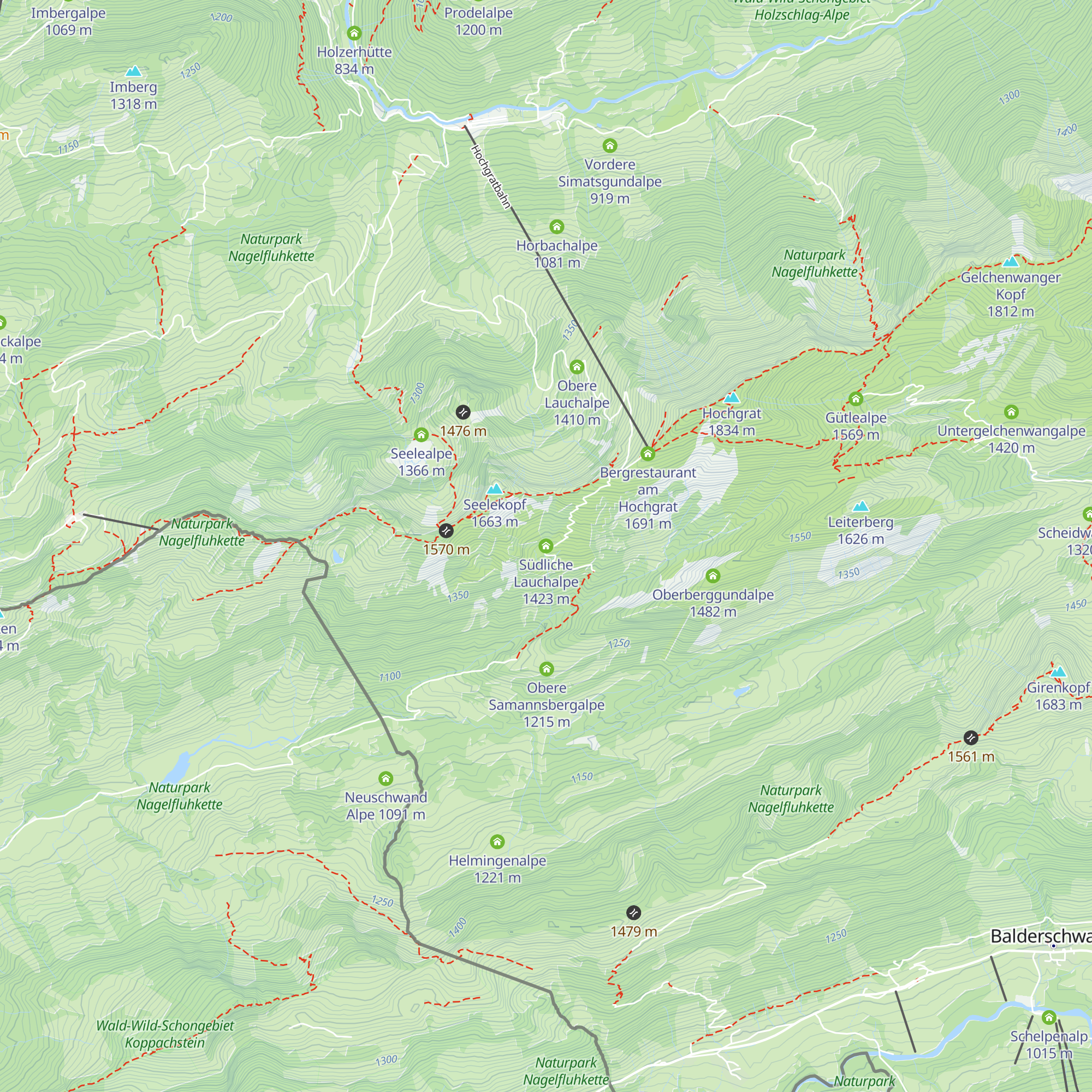 Südliche Lauchalpe map