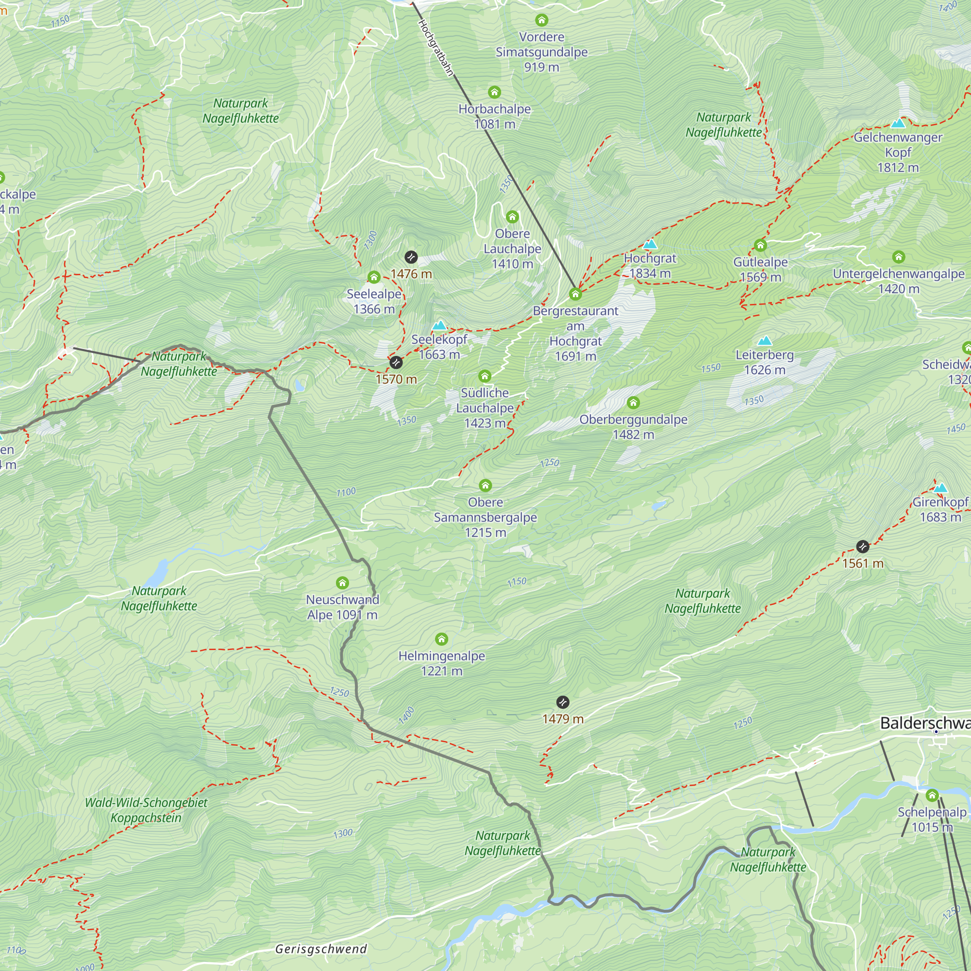 Obere Samannsbergalpe map