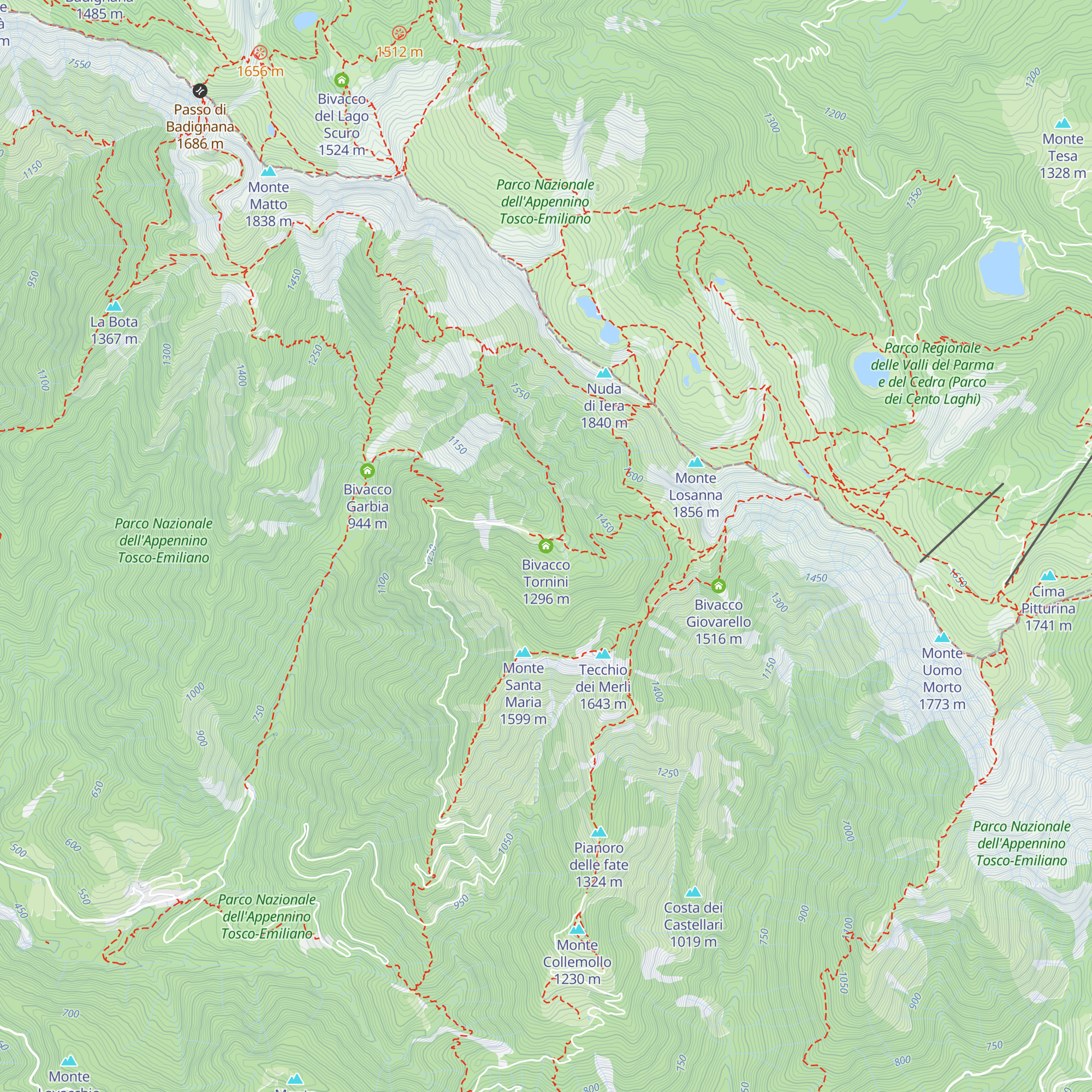Bivacco Tornini map
