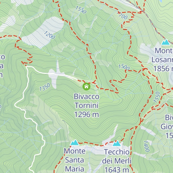 Map of Bivacco Tornini