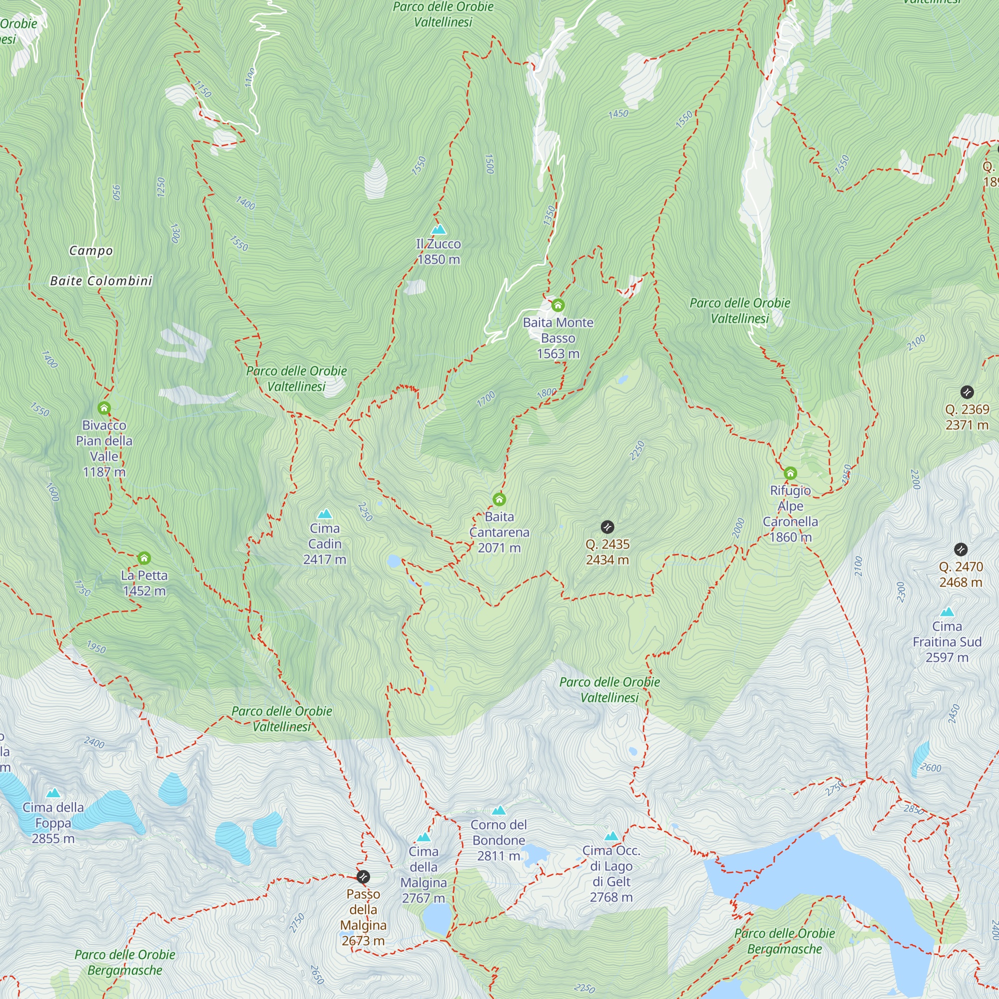 Baita Cantarena map