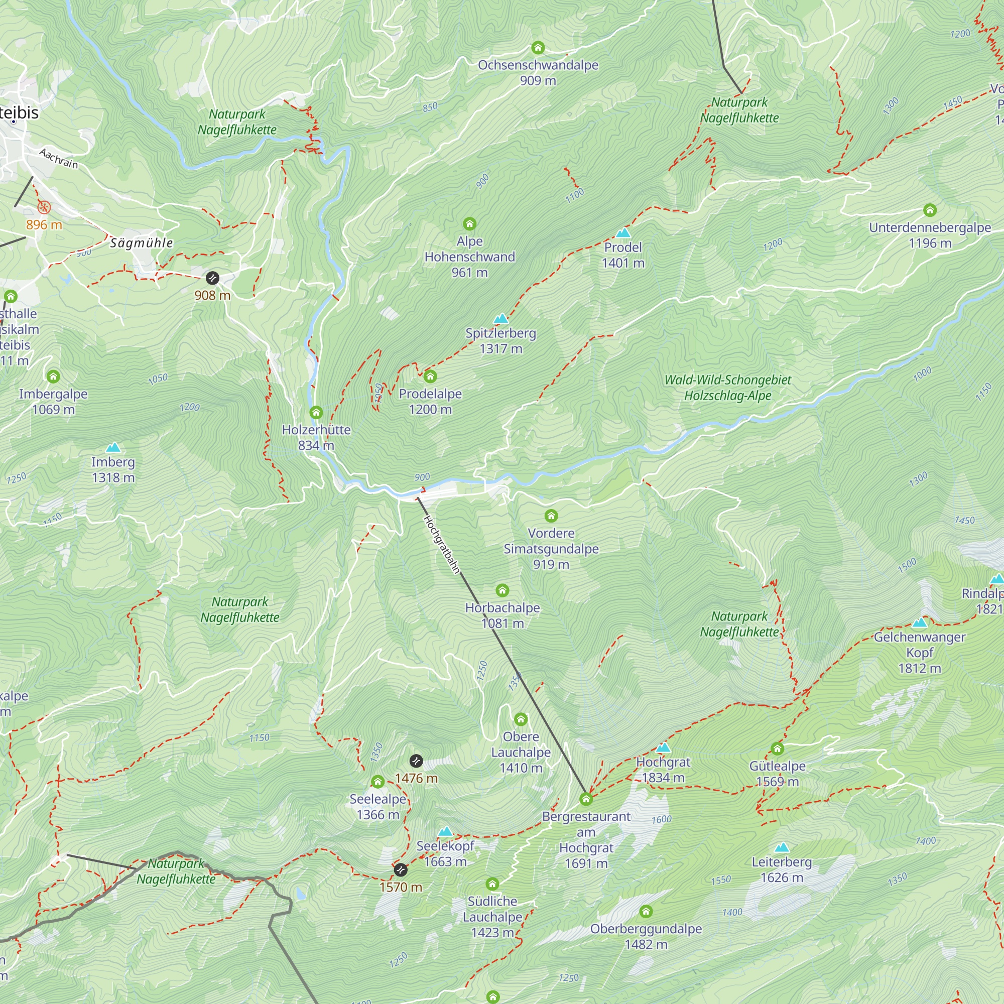 Eibelealpe map