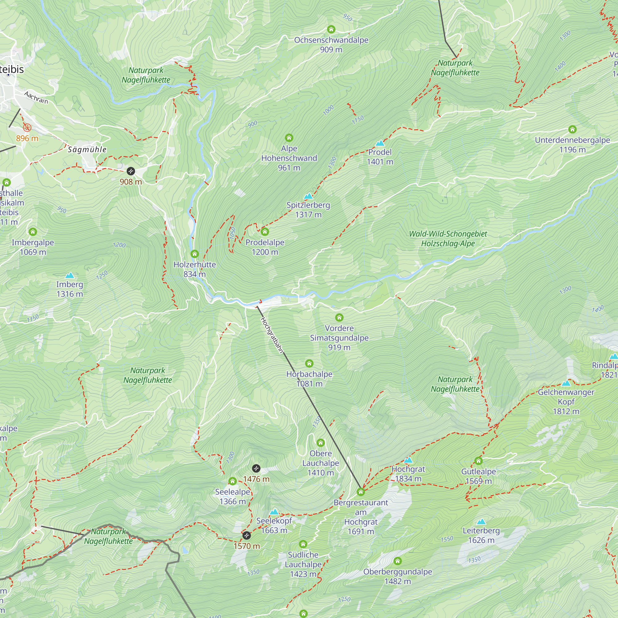 Eibelealpe map