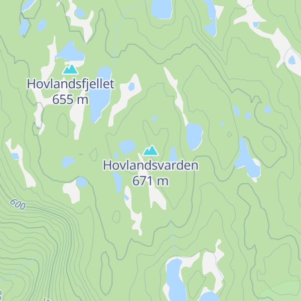 Map of Hovlandsvarden
