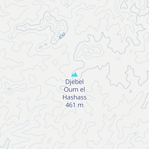 Map of Djebel Oum el Hashass