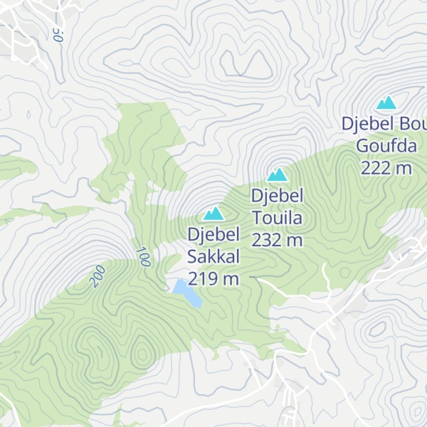 Map of Djebel Sakkal