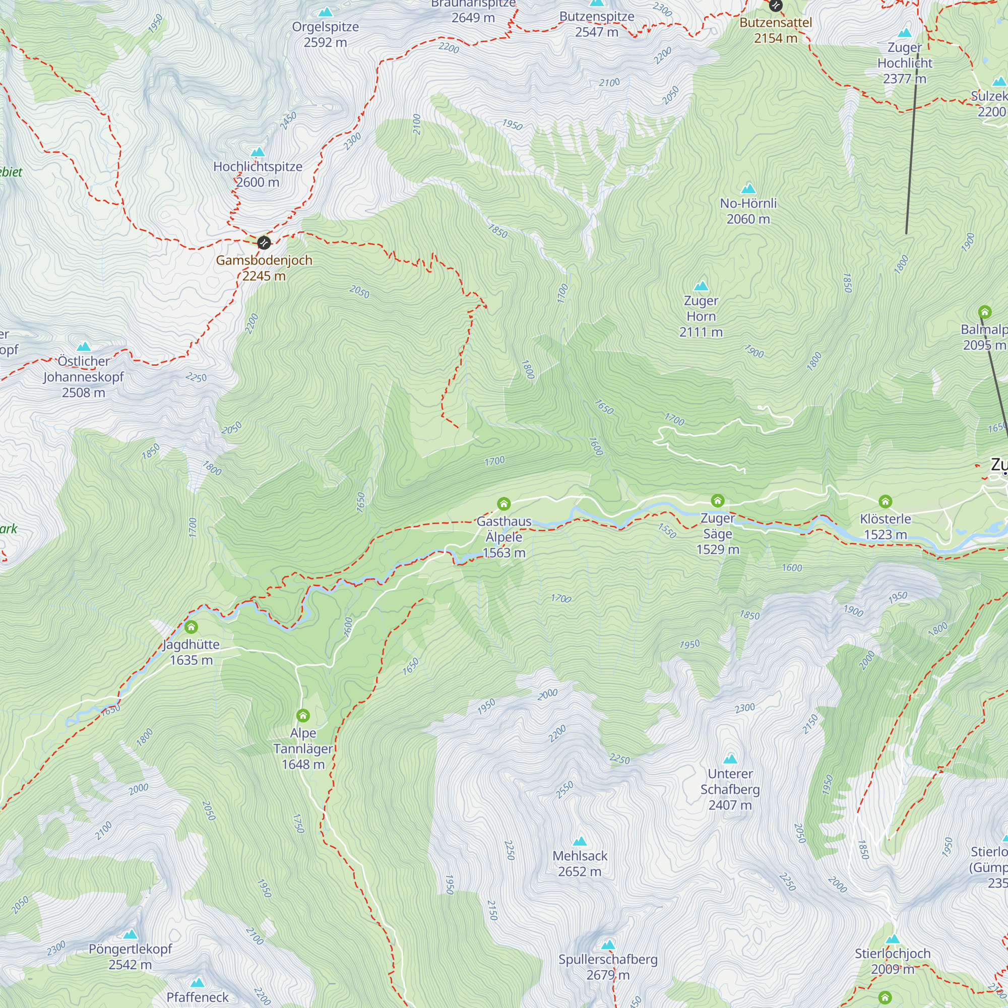 Gasthaus Älpele map
