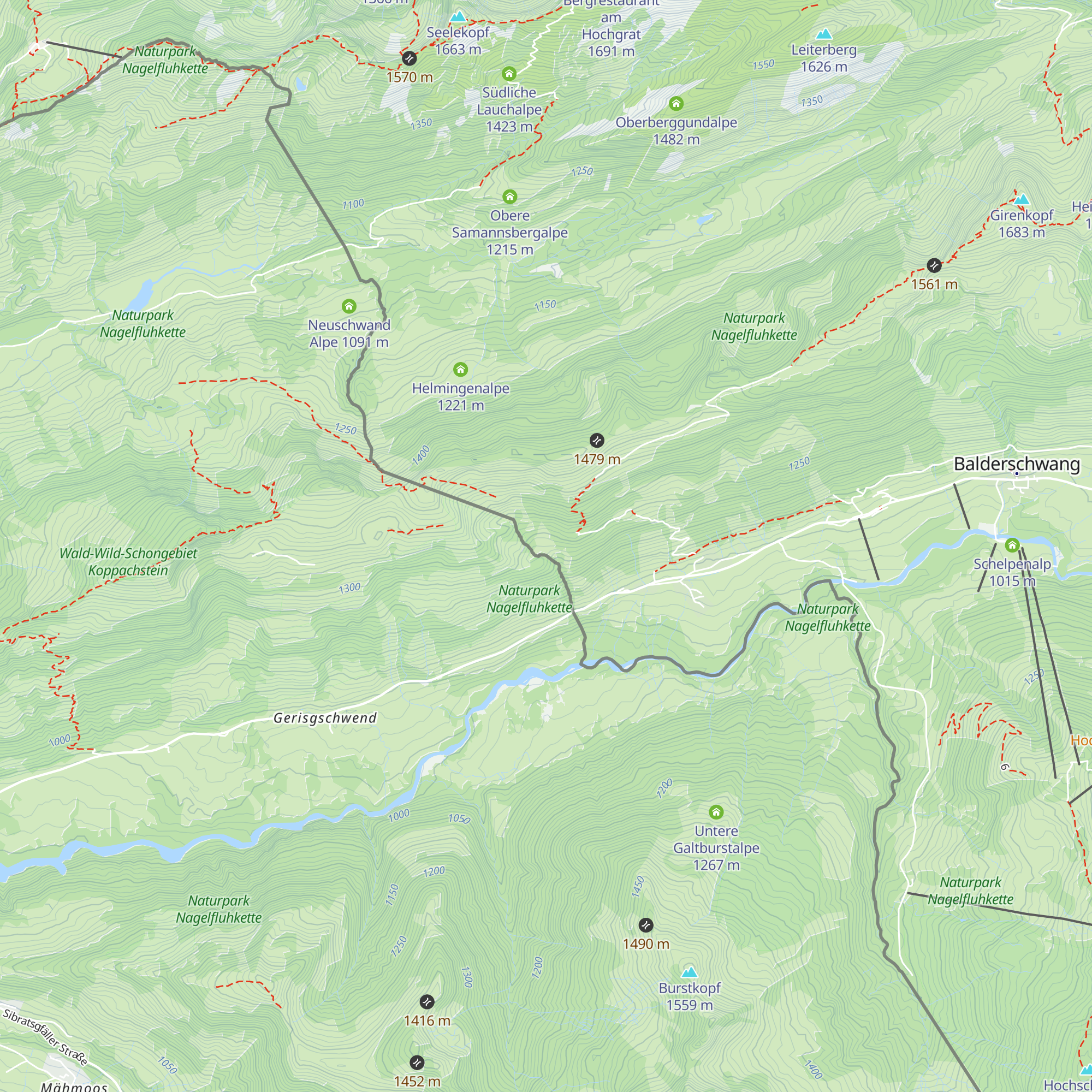 Doserlochalpe map