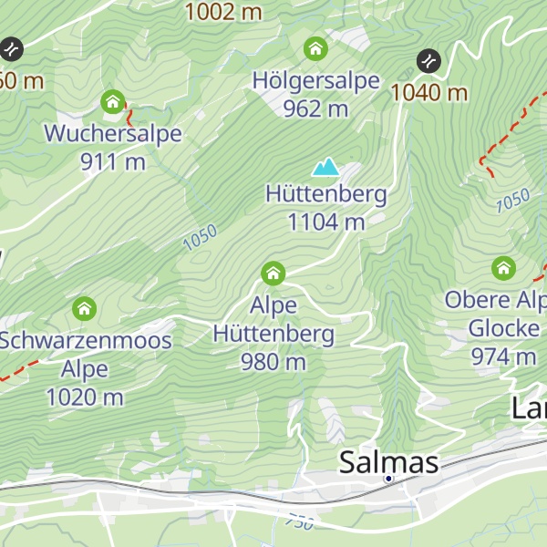 Map of Alpe Hüttenberg