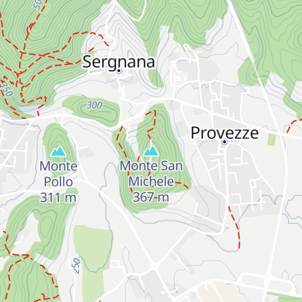 Map of Monte San Michele