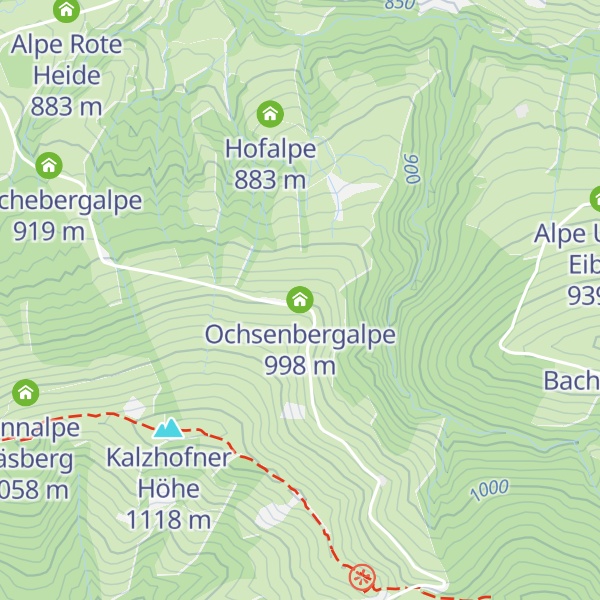 Map of Ochsenbergalpe