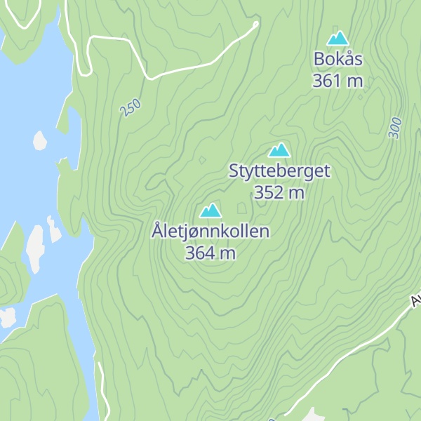 Map of Åletjønnkollen