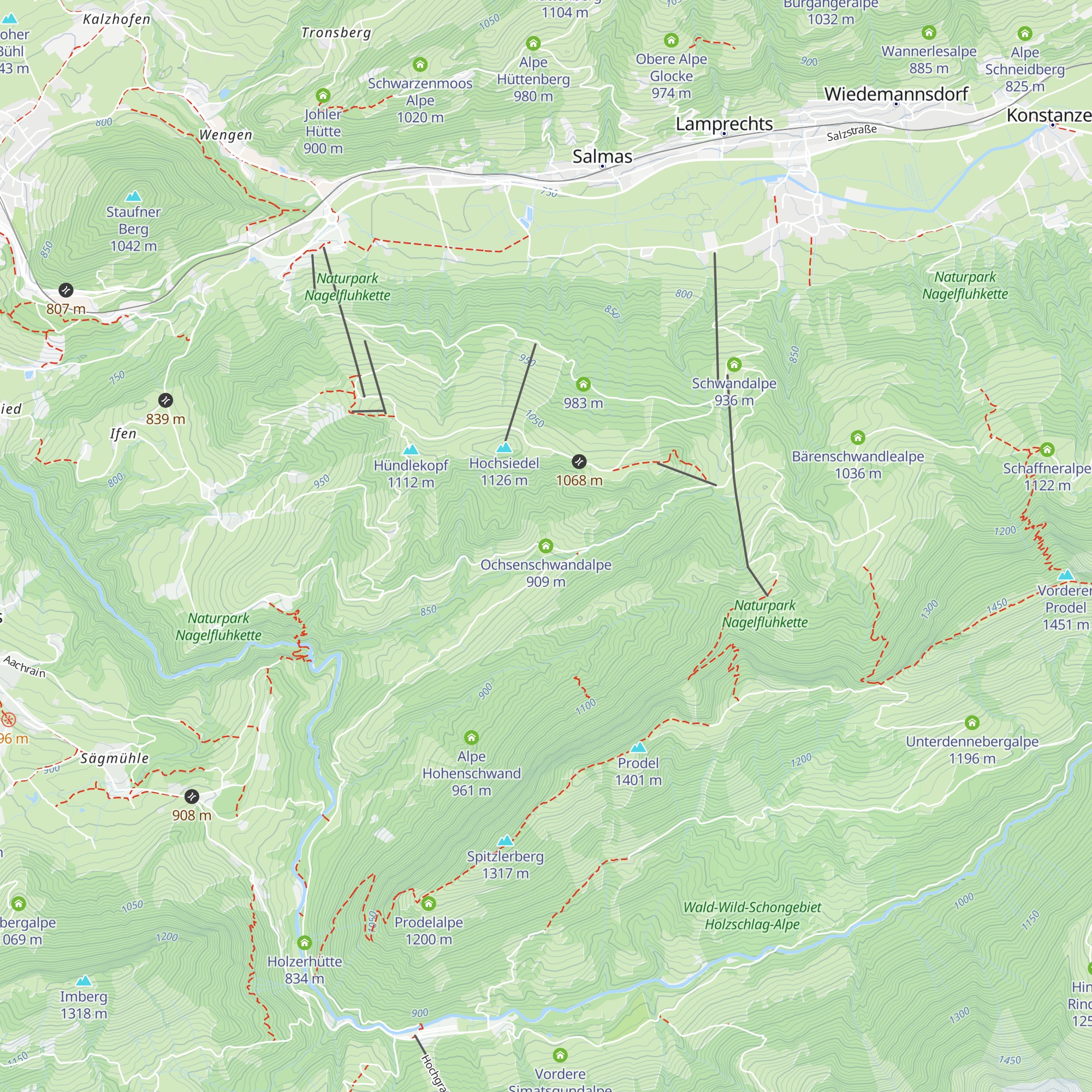 Ochsenschwandalpe map