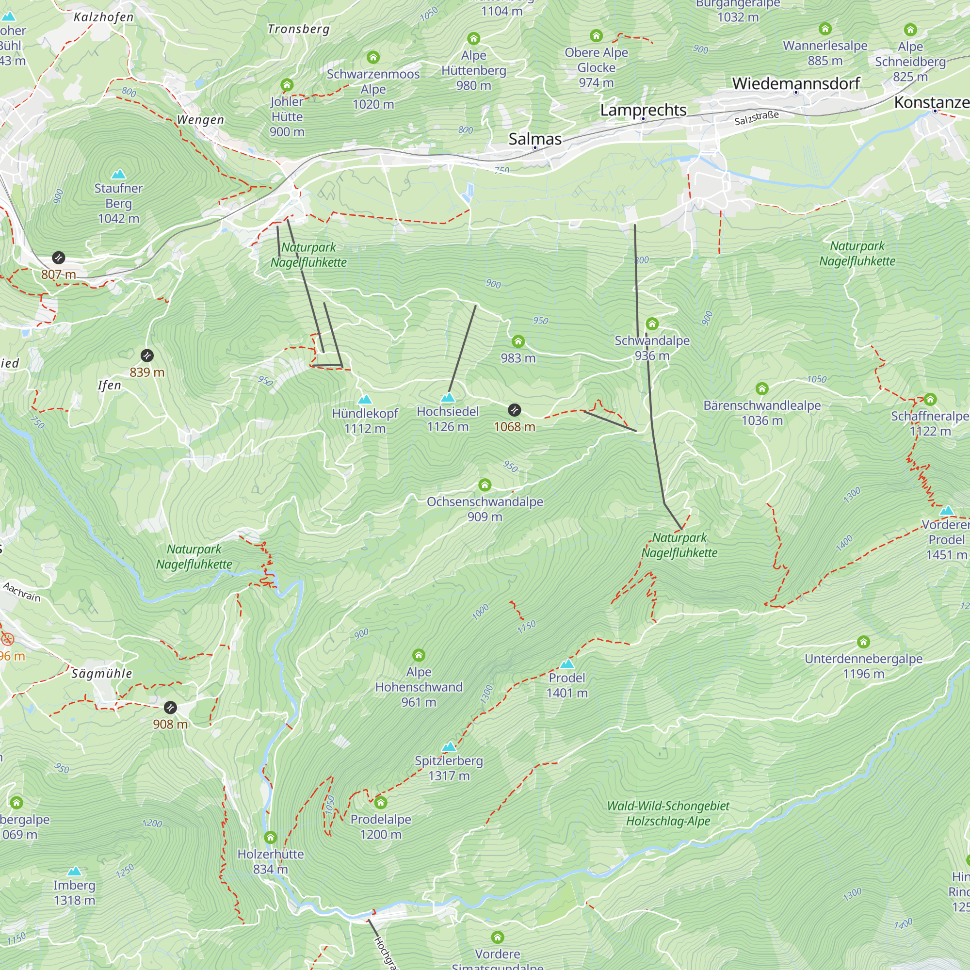 Ochsenschwandalpe map