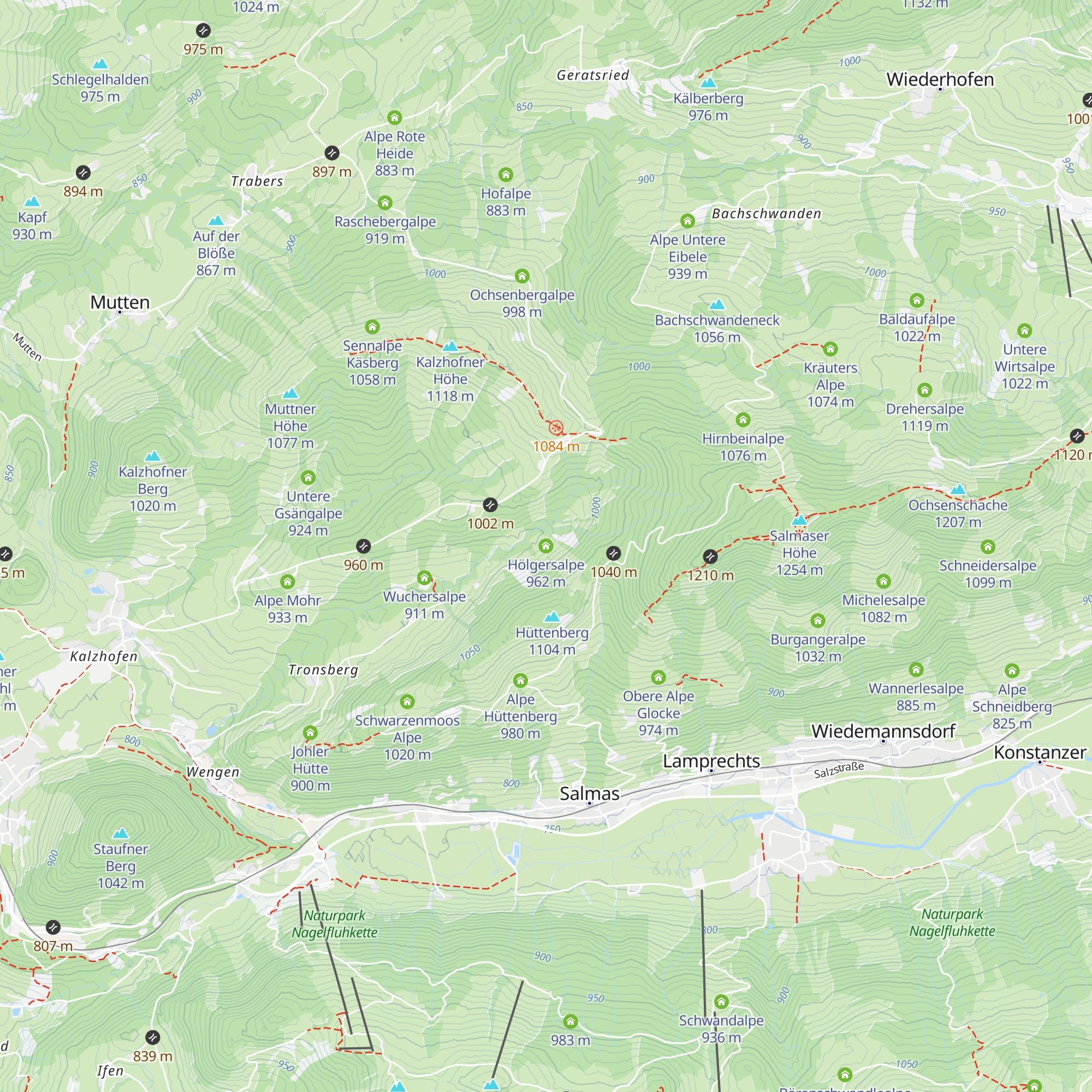 Hölgersalpe map