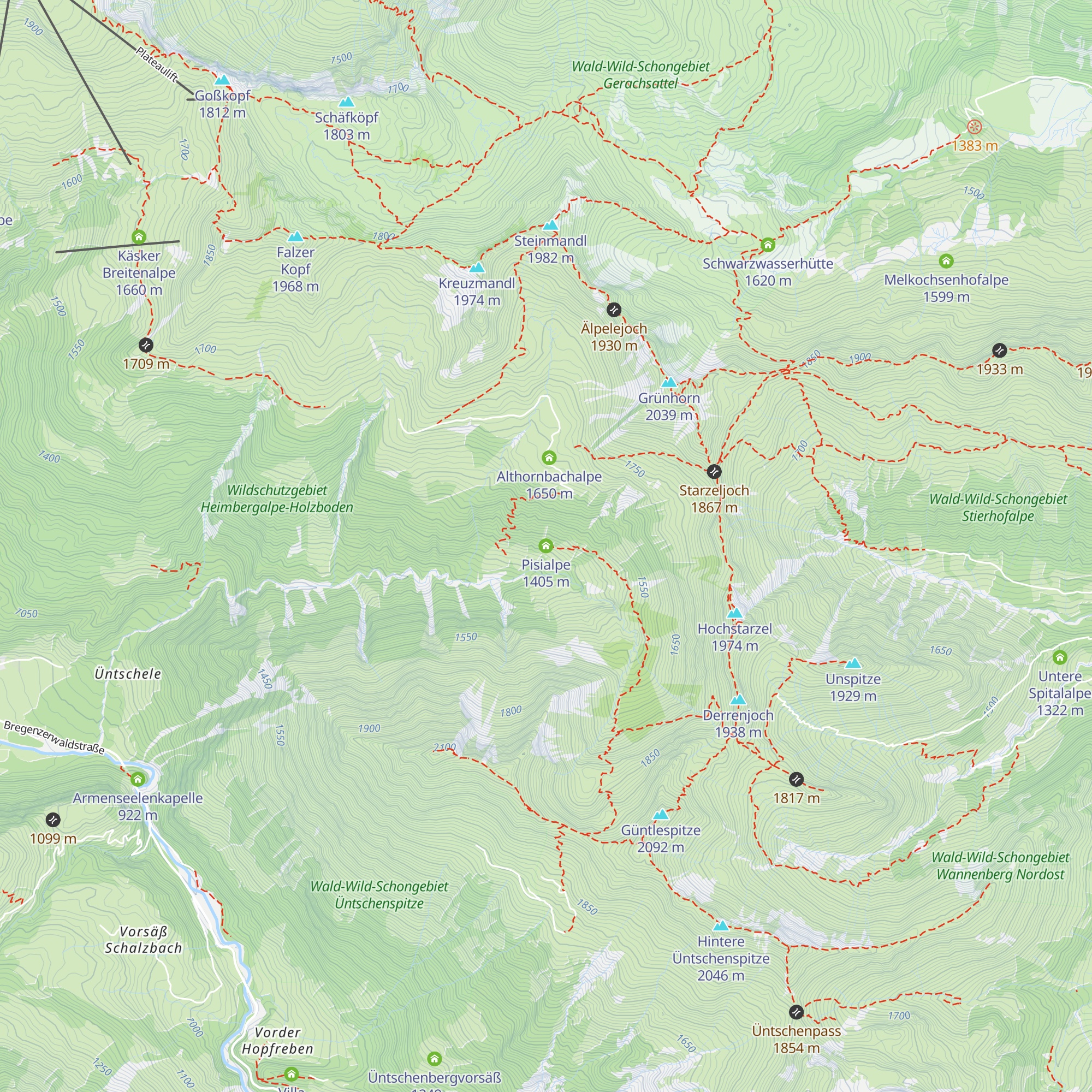 Pisialpe map