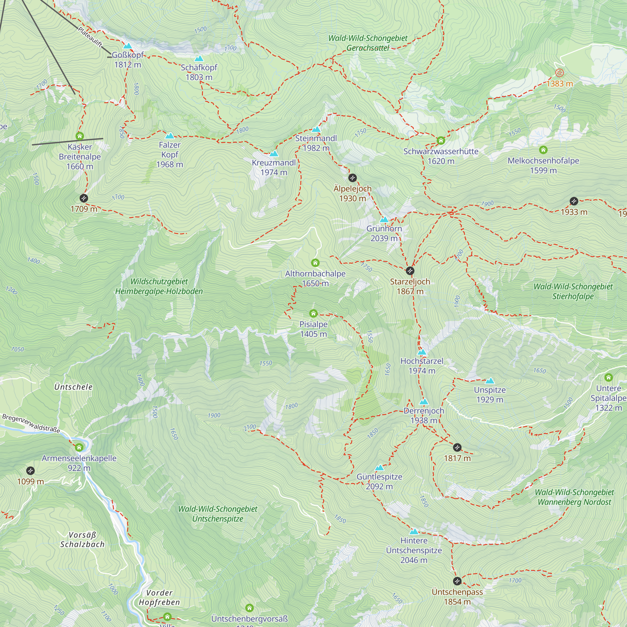 Pisialpe map