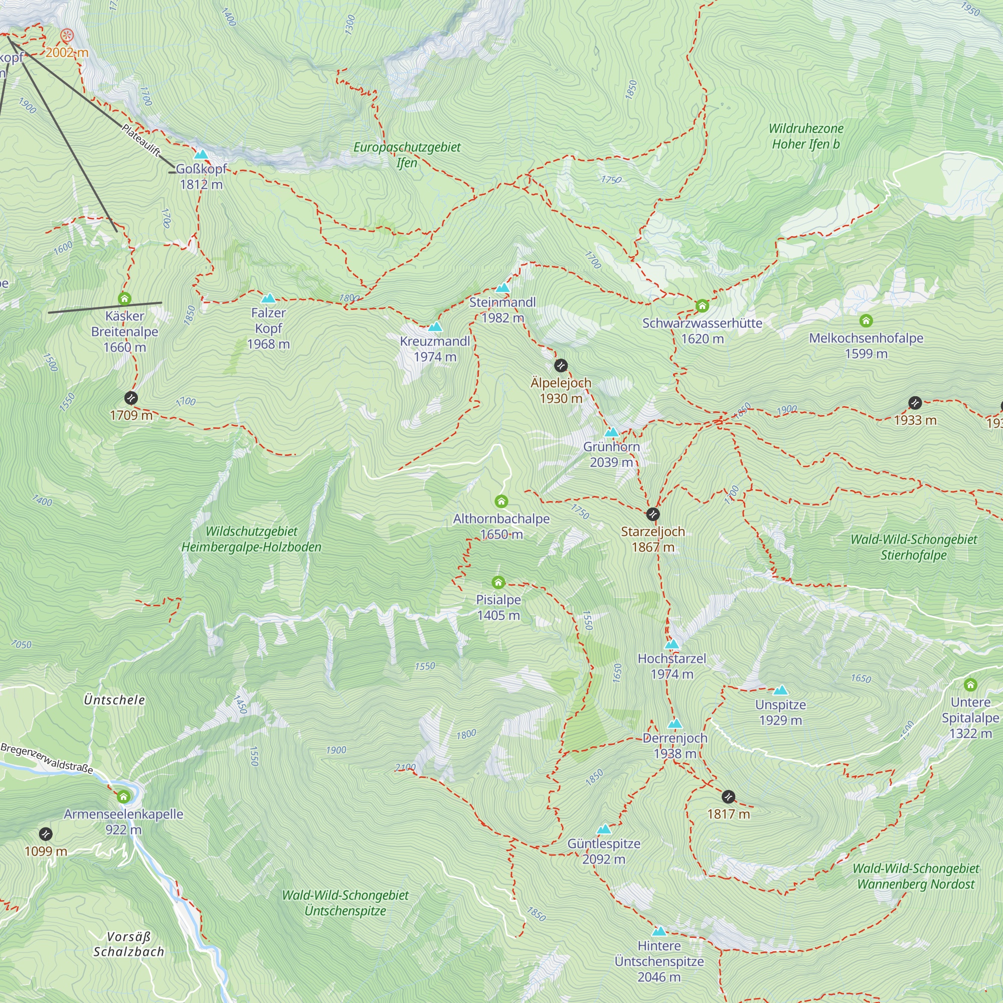 Althornbachalpe map