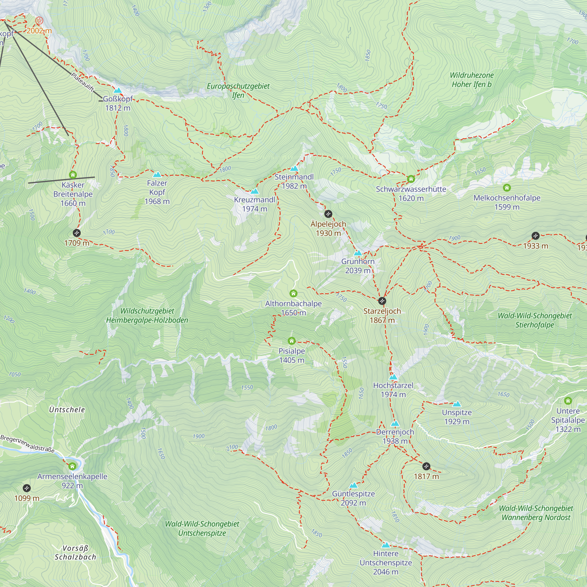 Althornbachalpe map