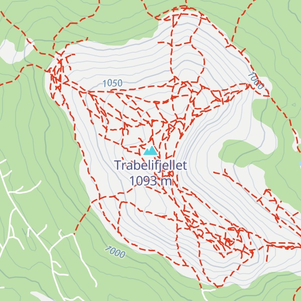 Map of Trabelifjellet